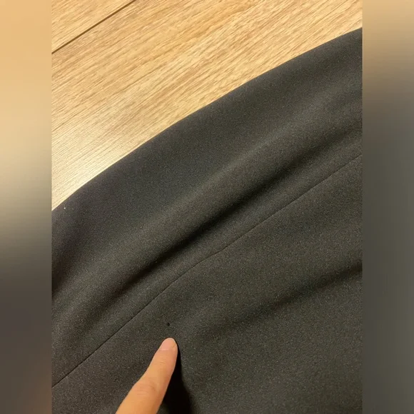 Aidan Mattox by Adrianna Papell Black One Shoulder Gown - Picture 9 of 13